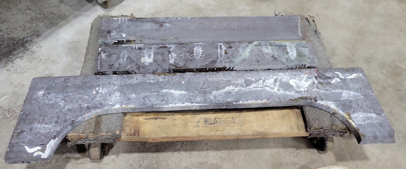 Salvaged Black Marble Fireplace Surround – Curved and Rectilinear Marble Set