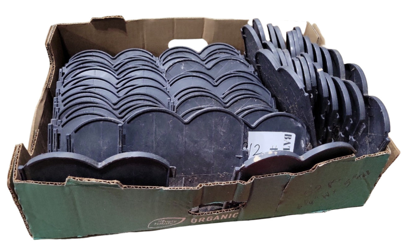 Plastic Garden Edging Bricks – Decorative Black Interlocking Pieces (Lot of 52)