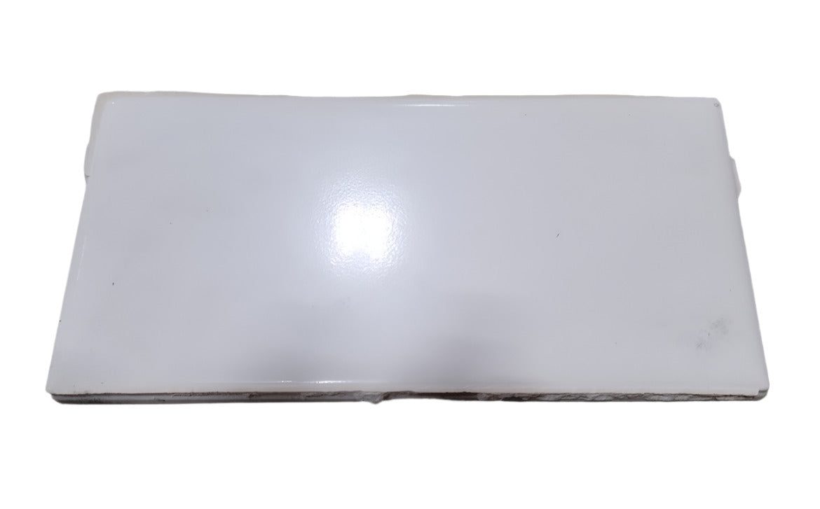 Lot of White Subway Ceramic Wall Tiles – Salvaged, 6" x 3" ea. (approx. 96 pieces, 1/3 broken)
