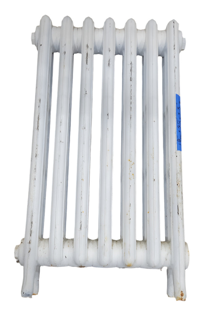 Antique Cast Iron Radiator – White Painted – 8-Section