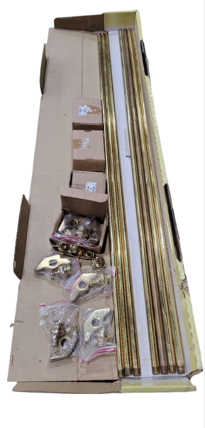 Solid Brass Stair Rod Sets (2) – For Runners Up to 28" – 14 Stairs Total