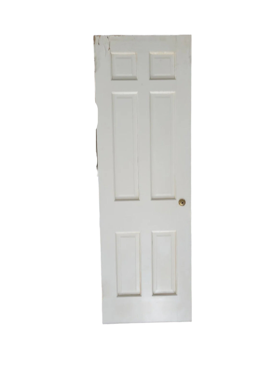 Vintage 5-Panel Wood Door with Dexter Brass Latch (No Knob) - 26" W x 80" H x 1 ¼" D