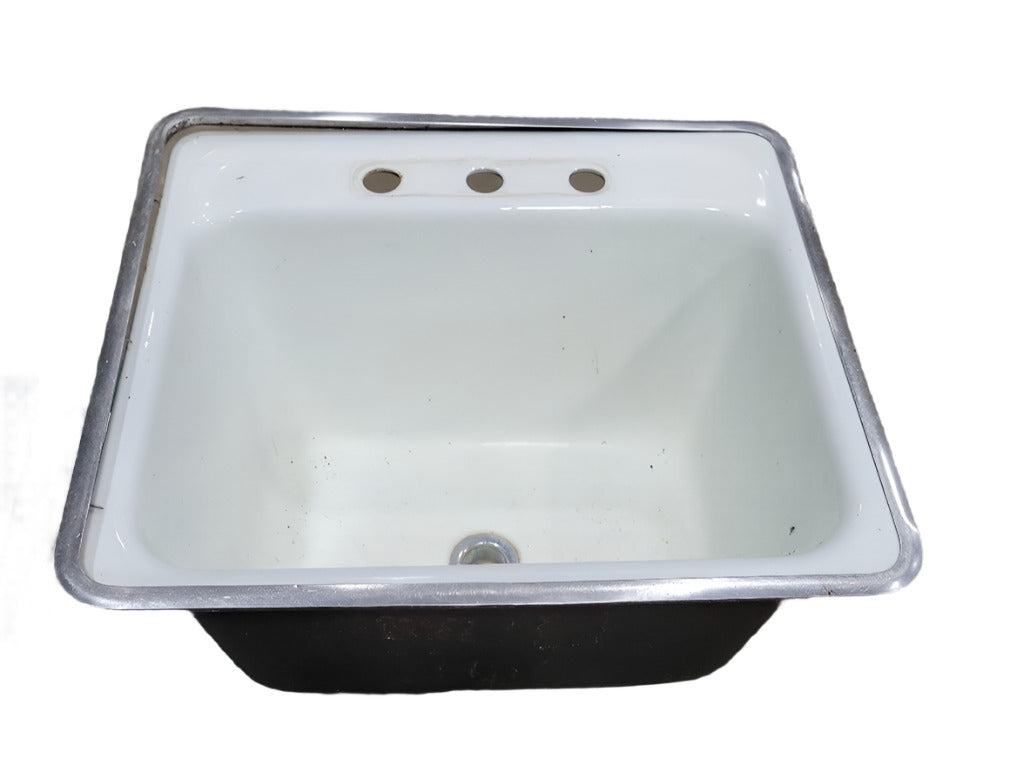 Vintage Kohler USA Cast Iron Utility Sink – 3-Hole Mount