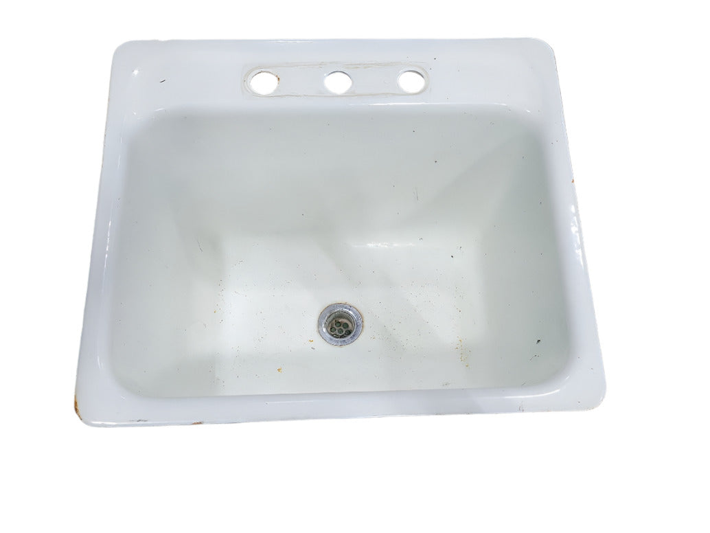 Vintage Kohler USA Cast Iron Utility Sink – 3-Hole Mount