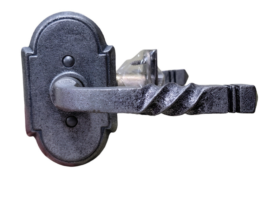 Emtek San Carlos Interior Door Lever Set – Satin Steel Finish