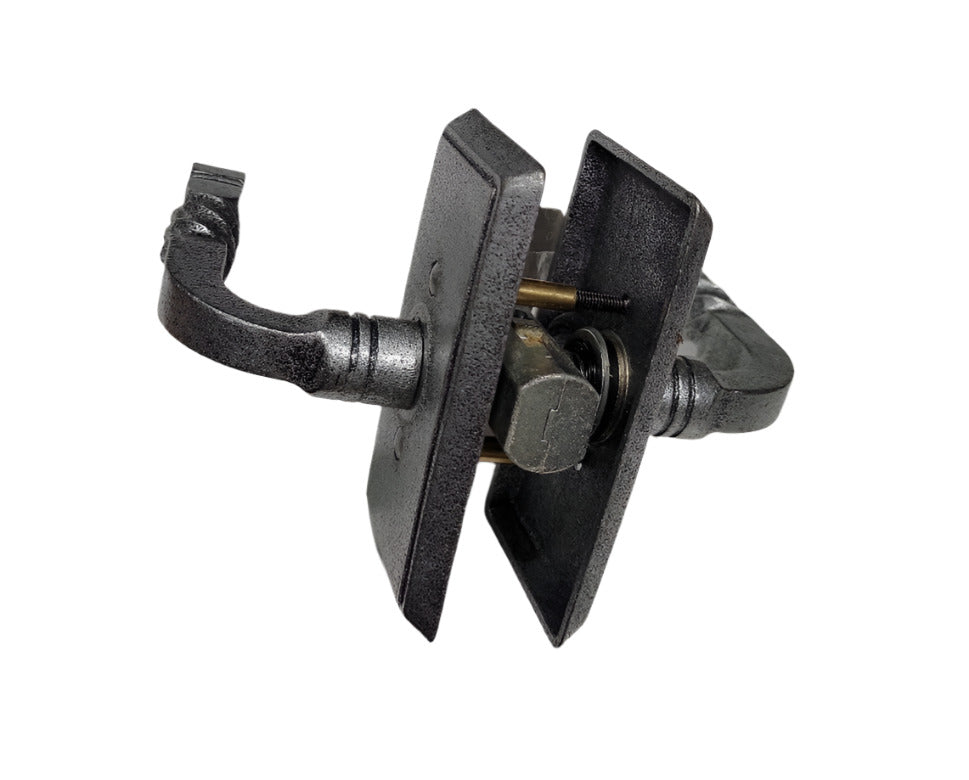 Emtek San Carlos Lever Set – Satin Steel with Rectangular Backplate