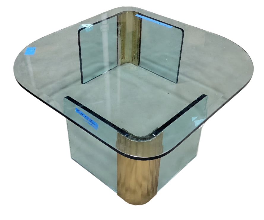 Pace Collection Glass Coffee Table by Leon Rosen – 1980's Modernist Design