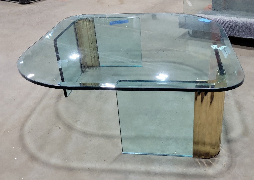 Pace Collection Glass Coffee Table by Leon Rosen – 1980's Modernist Design
