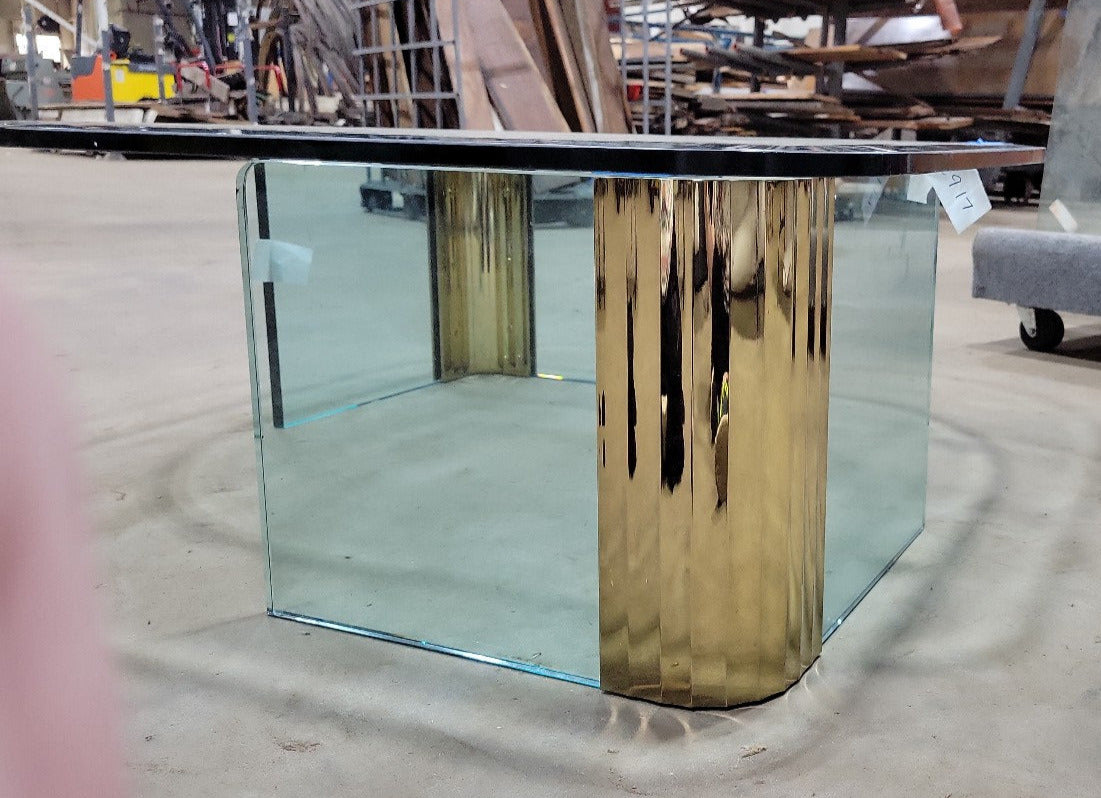 Pace Collection Glass Coffee Table by Leon Rosen – 1980's Modernist Design
