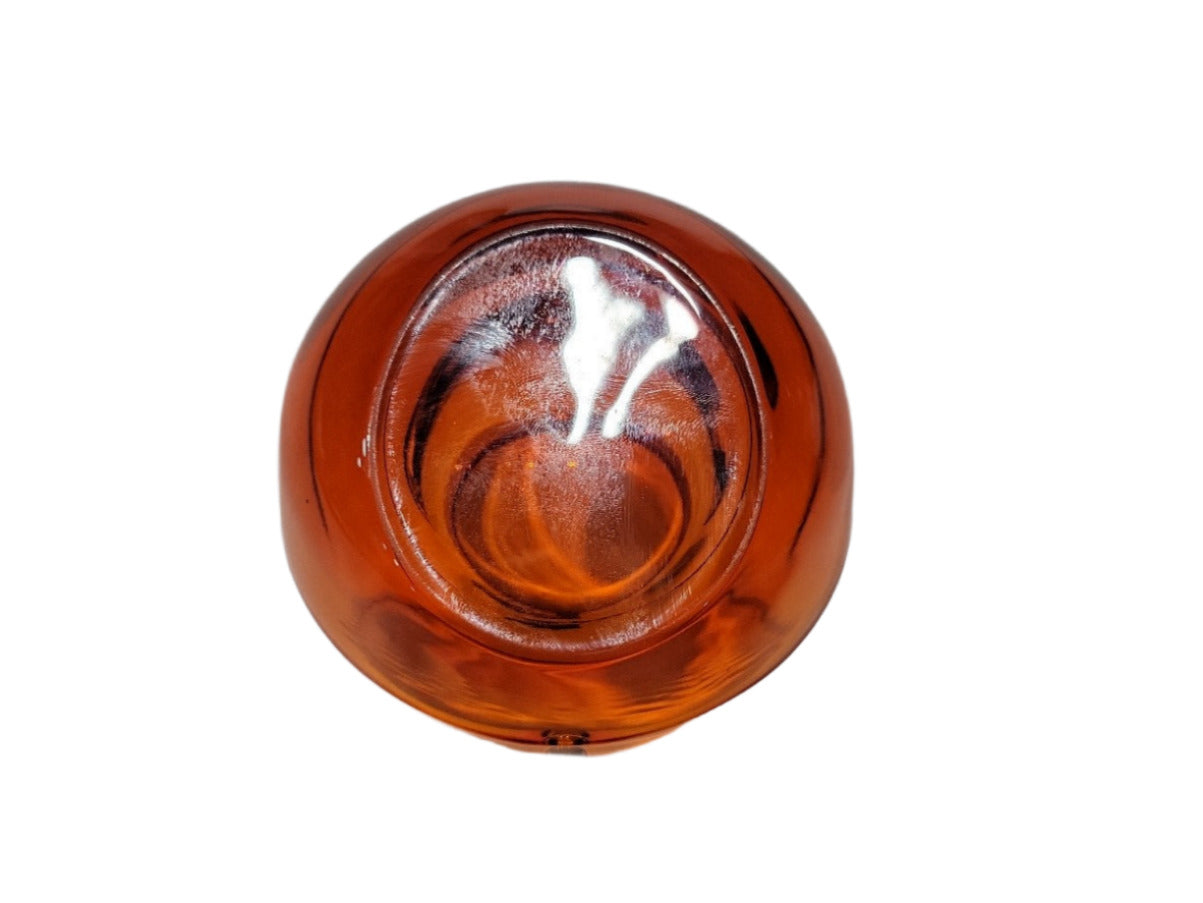 Mid-Century Orange Glass Ashtray – Pressed Glass