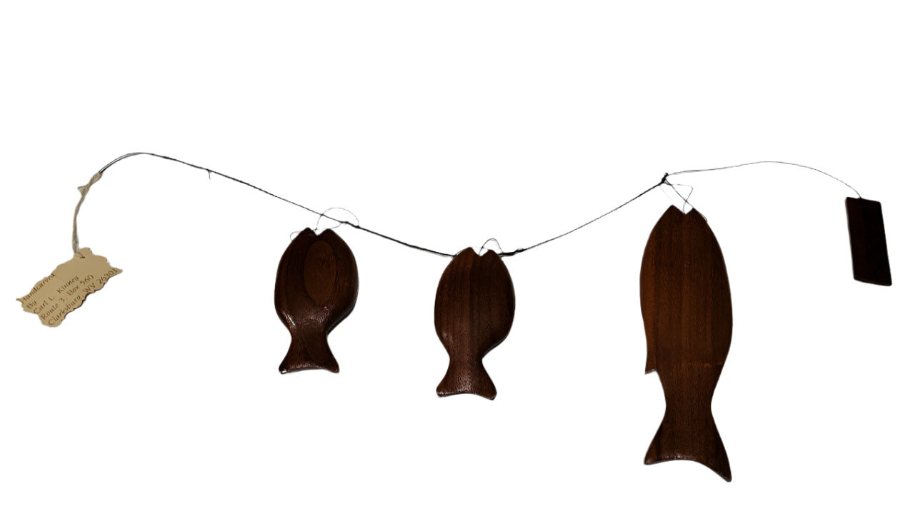 1957 Handcarved Walnut Fish Wall Art – Carl L. Kinney, WV