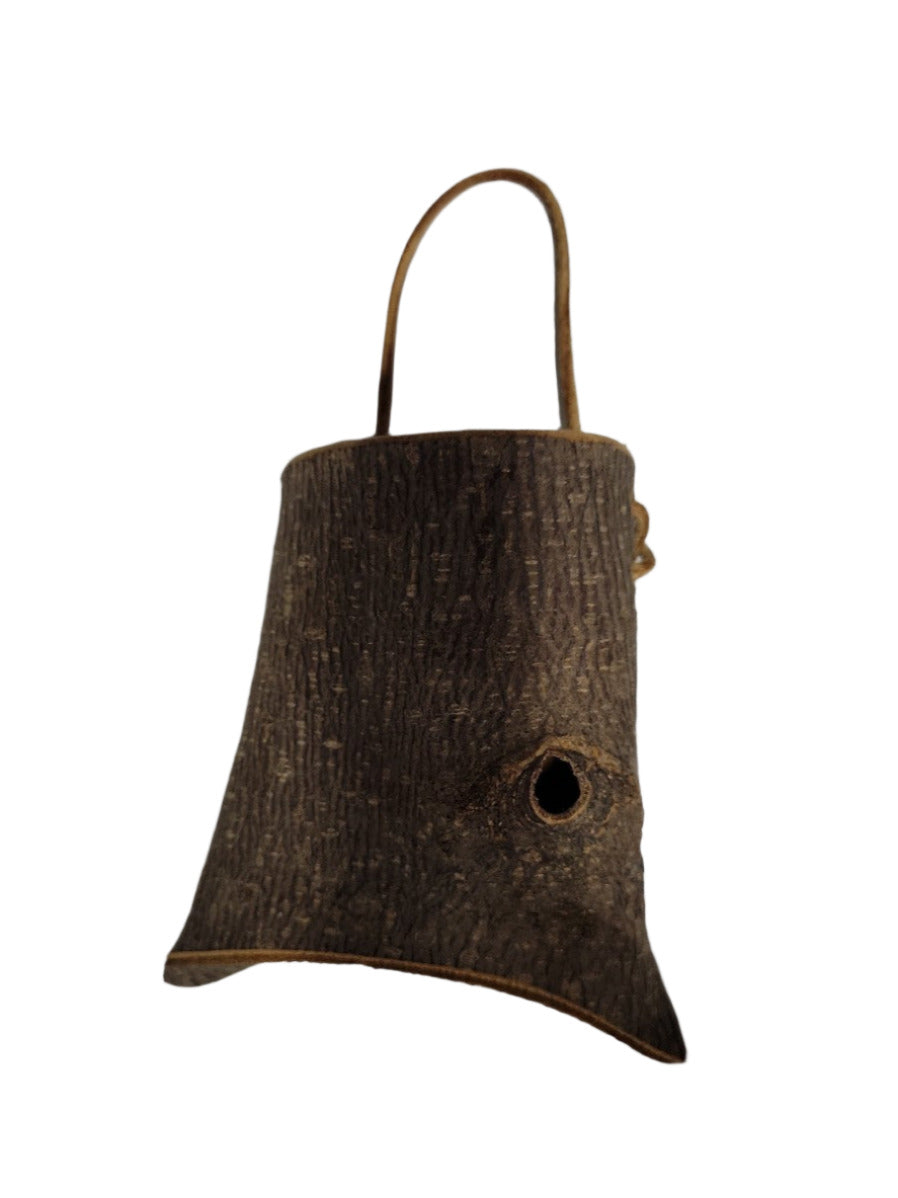 Handcrafted Miniature Tree Bark Birdhouse Ornament – Steve Gomma, WV