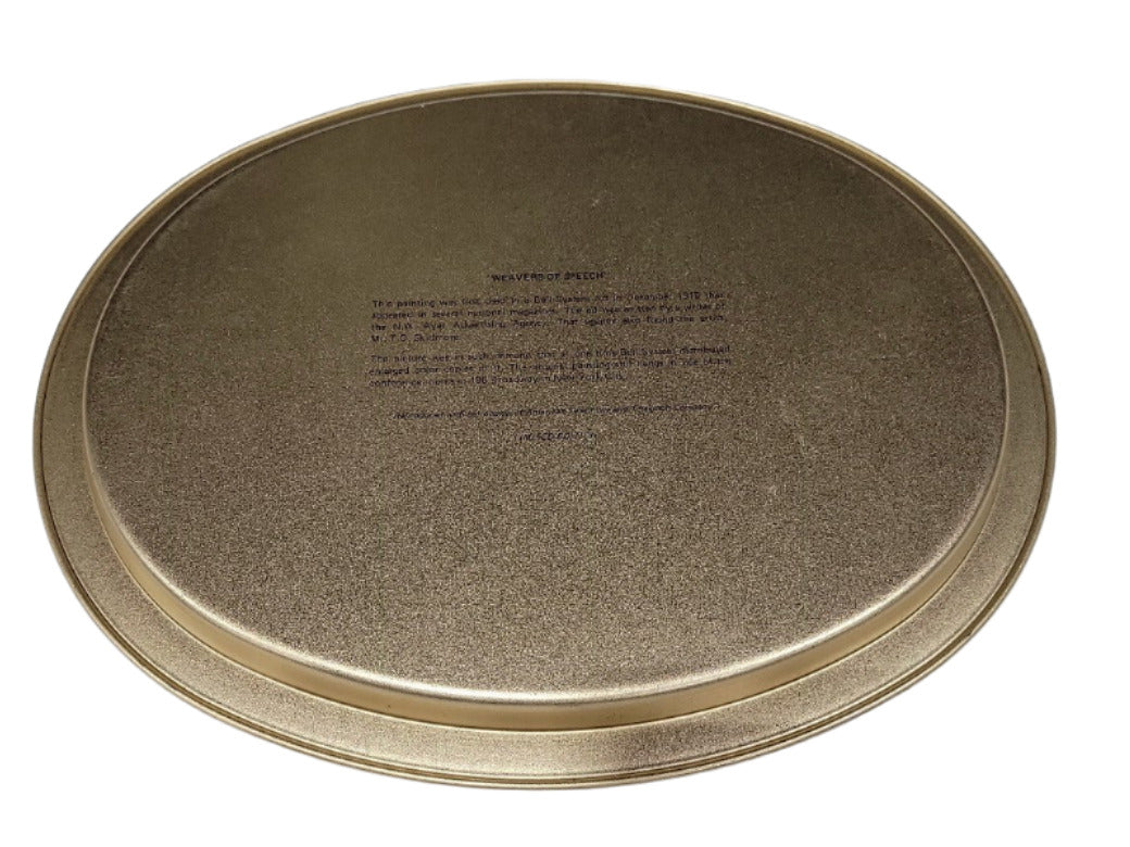 Limited Edition Oval Wall Tin – “Weavers of Speech” by AT&T