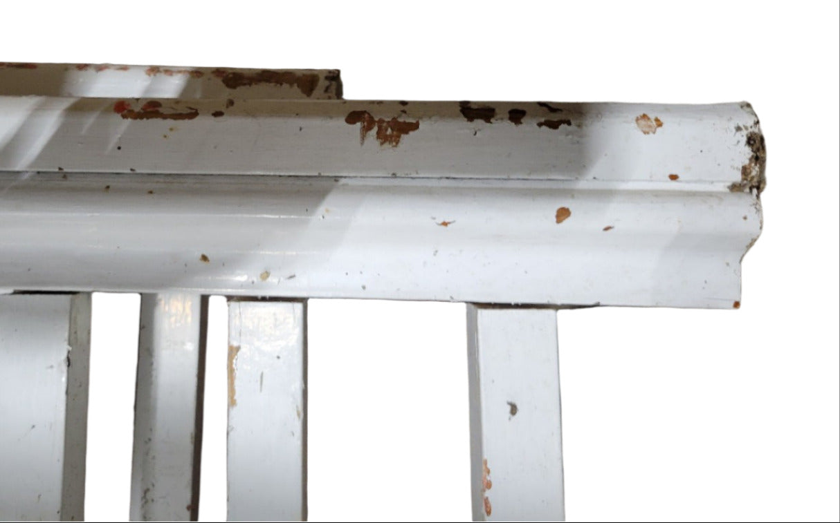 Reclaimed Painted Wood Railings – Set of Two Straight Sections with Square Spindles