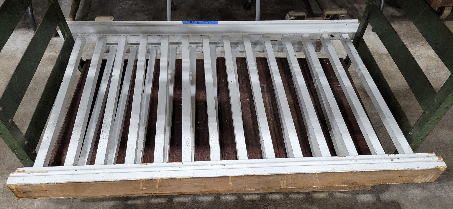 Reclaimed Painted Wood Railings – Set of Two Straight Sections with Square Spindles
