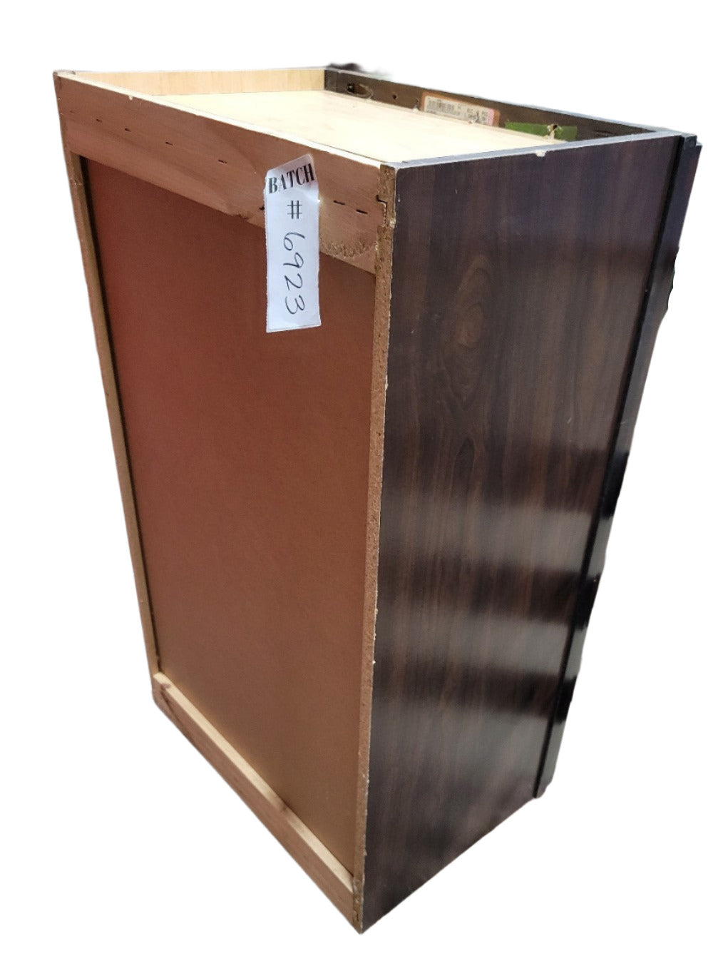 Dark Wood Single-Door Kitchen Wall Cabinet – 16" W x 12" D x 30" T