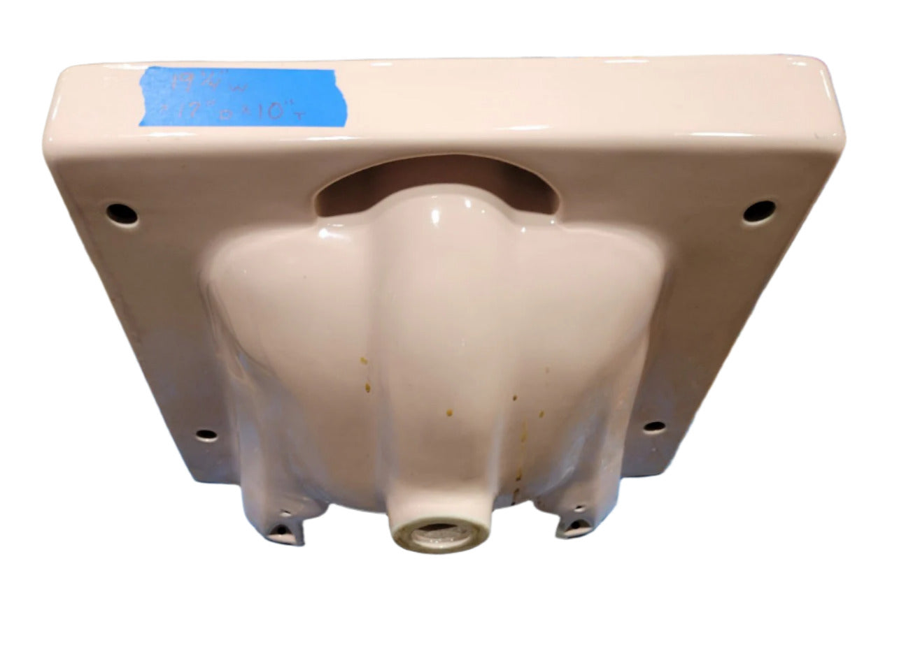 Rheem Vintage Wall-Mount Pink Bathroom Sink – 19 ¾" W x 17" D x 10" T