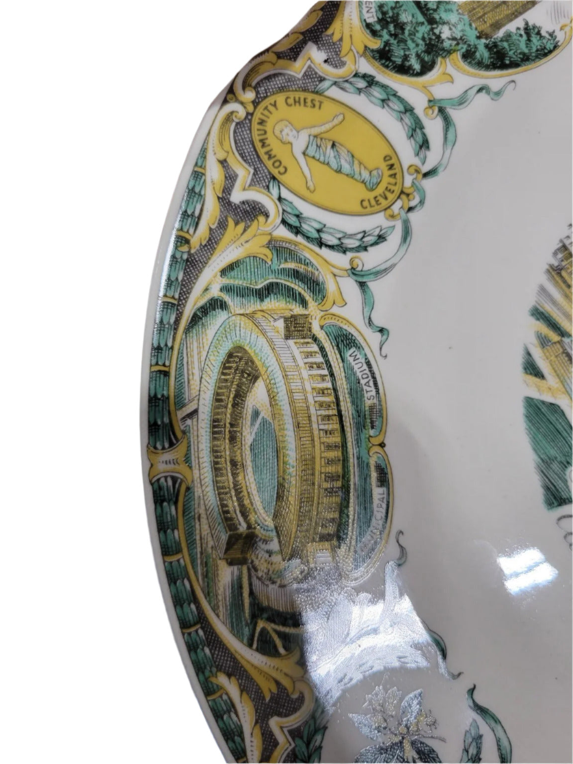Vintage Souvenir Plate – Public Square, Cleveland by Imperial China “The City of Champions”