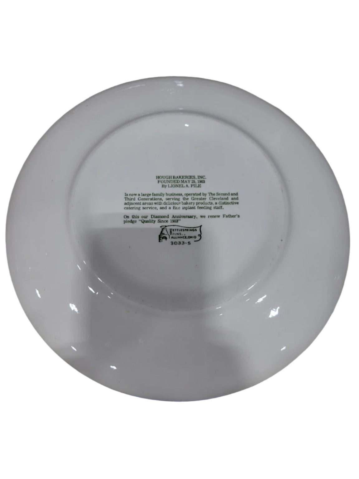 Commemorative Plate – 75th Anniversary of Hough Bakeries Inc. (1903–1978)