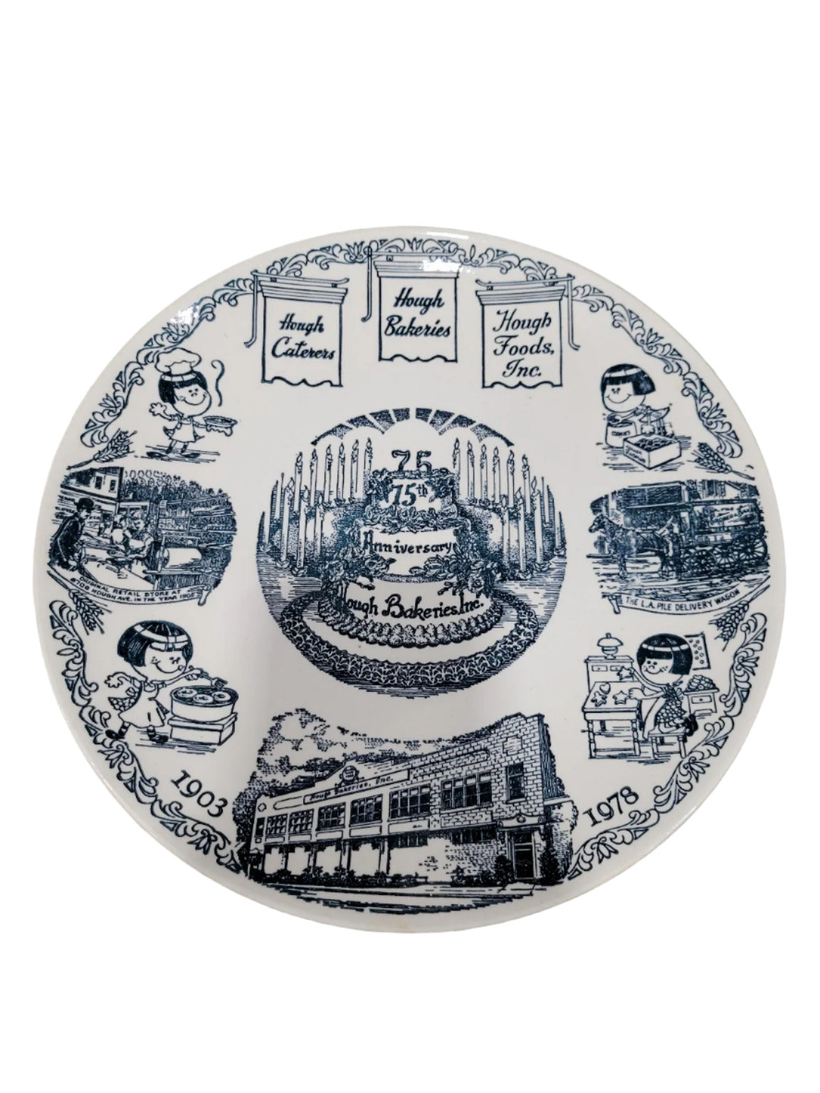 Commemorative Plate – 75th Anniversary of Hough Bakeries Inc. (1903–1978)