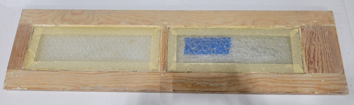Mid-Century Dual Pane Privacy Glass Cabinet Door – Starburst & Swirl Patterns