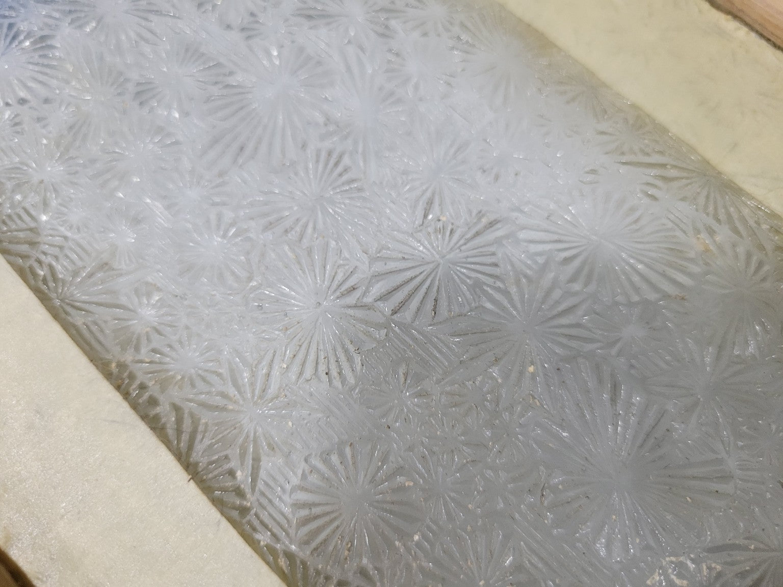 Mid-Century Dual Pane Privacy Glass Cabinet Door – Starburst & Swirl Patterns