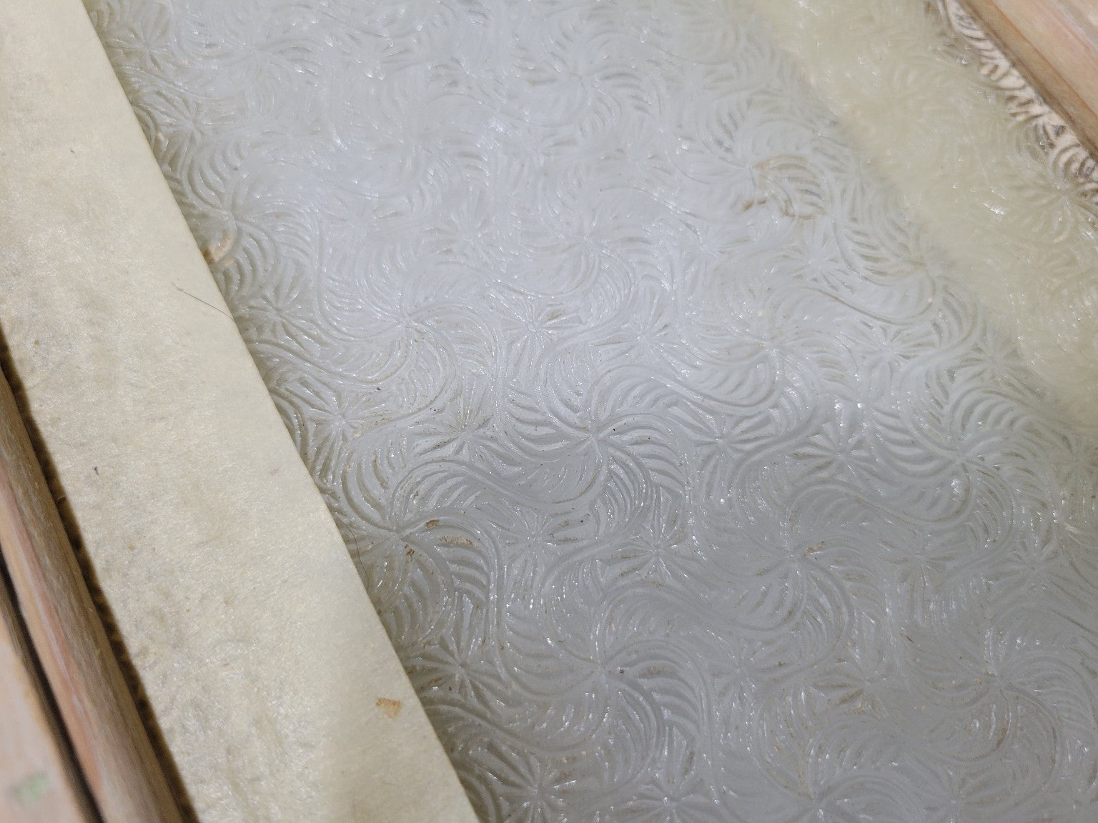 Mid-Century Dual Pane Privacy Glass Cabinet Door – Starburst & Swirl Patterns
