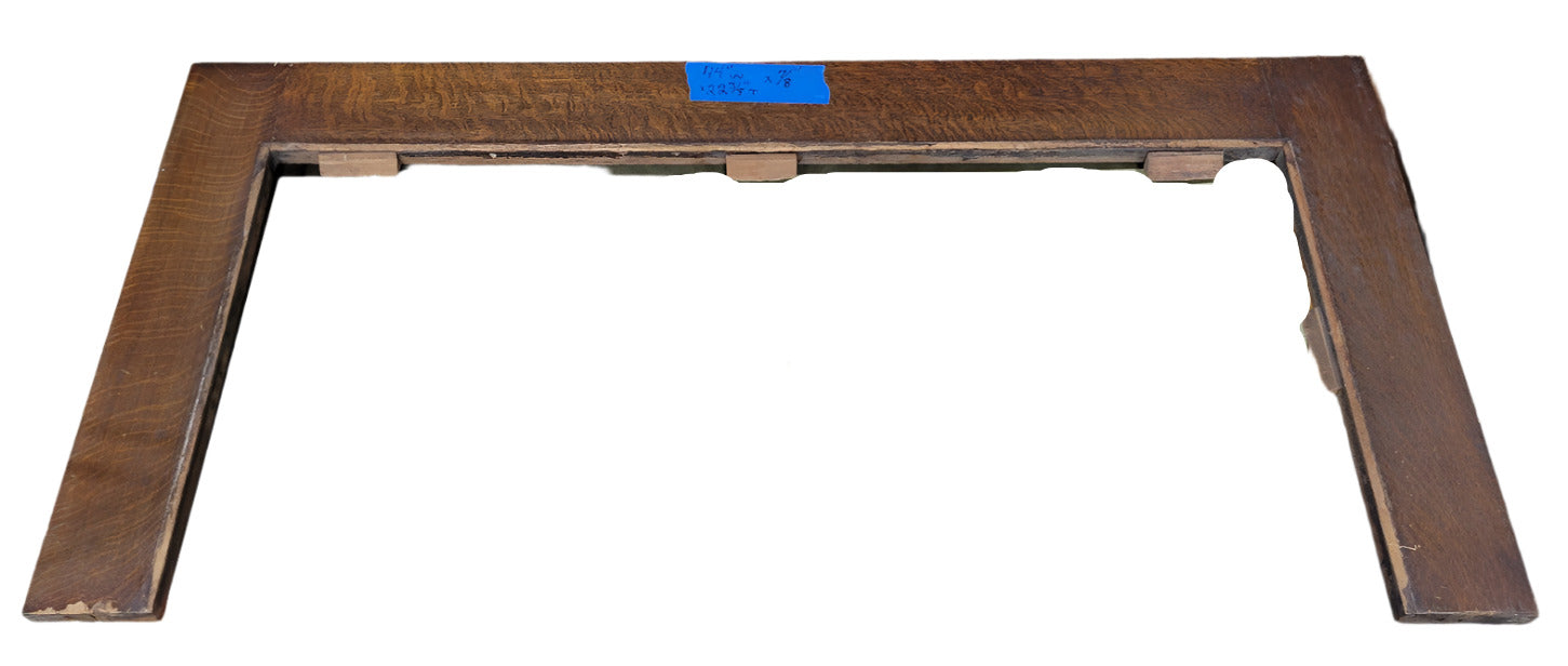 Antique Oak Mantel Frame – Reclaimed Quartersawn Trim