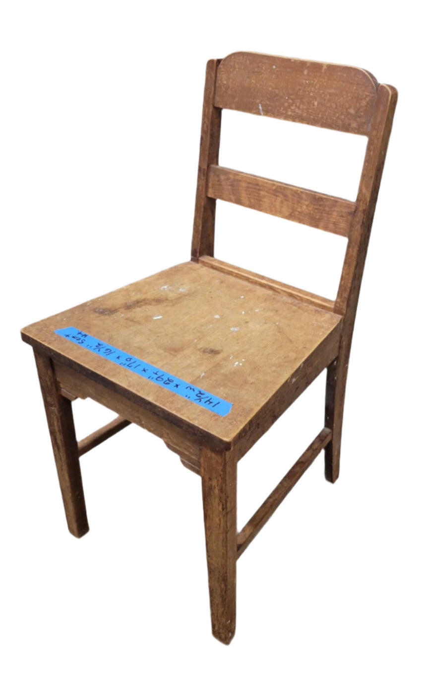 Vintage Schoolhouse Chair – Solid Wood Utility Seating