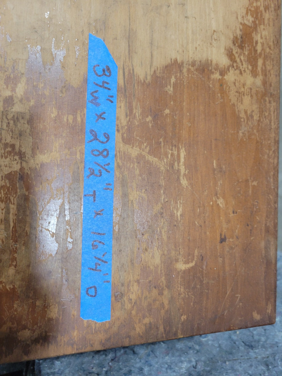 Vintage Wooden Student Desk with Side Slide-Out Work Surface