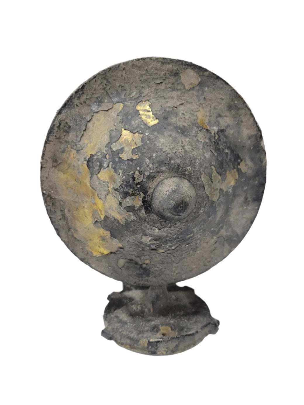 Pair of Vintage Art Deco Cast Iron Wall Sconces with Frosted Glass Cylinders