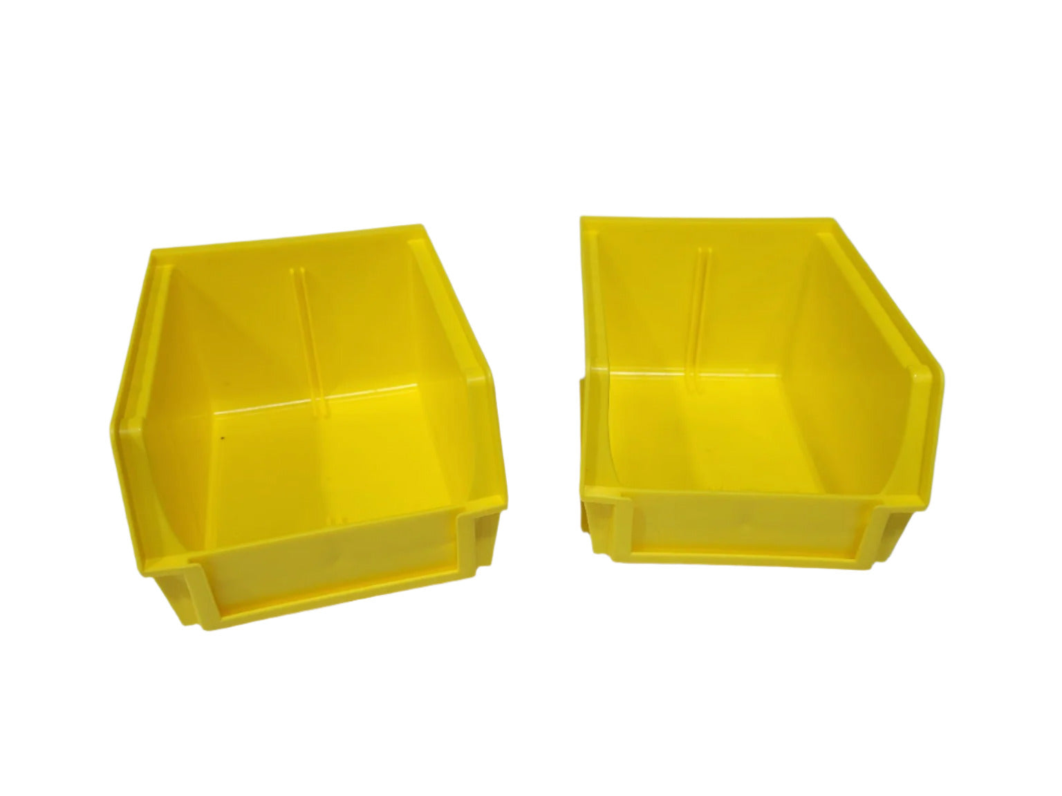 Lot of Approximately 24 Yellow Plastic Stackable Storage Bins – Global Industrial