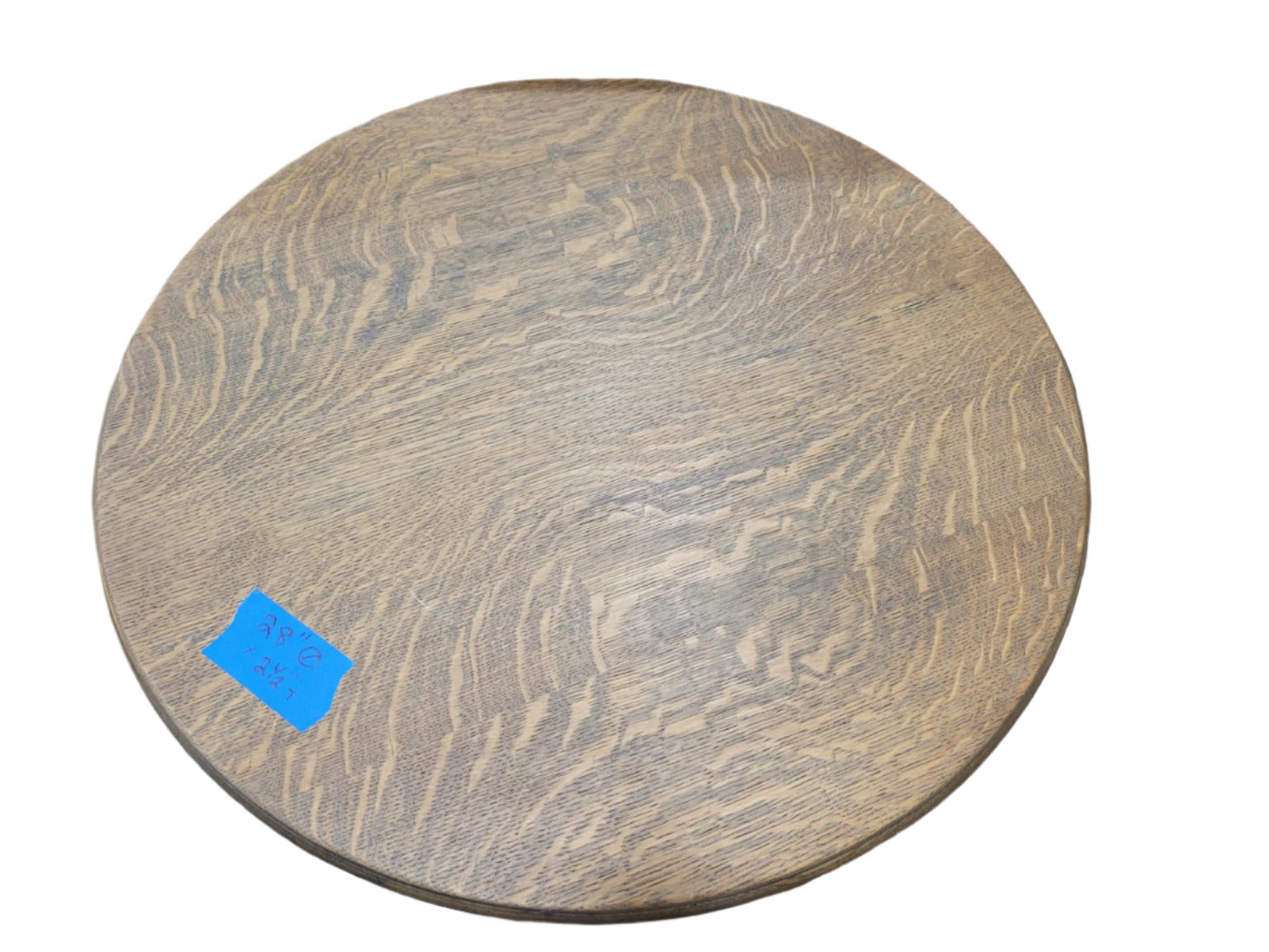 Vintage Solid Oak Round Tabletop – 28" Diameter