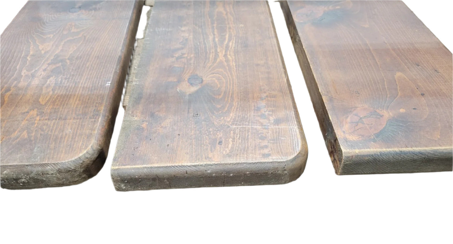 Set of 3 Vintage Pine Boards – Rounded Edge Salvage Wood
