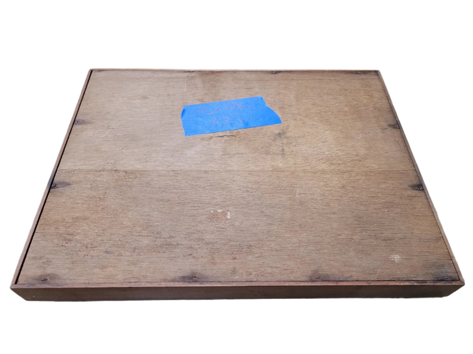 Vintage Wood Serving Tray with Cottage Engraving – 15 Wide