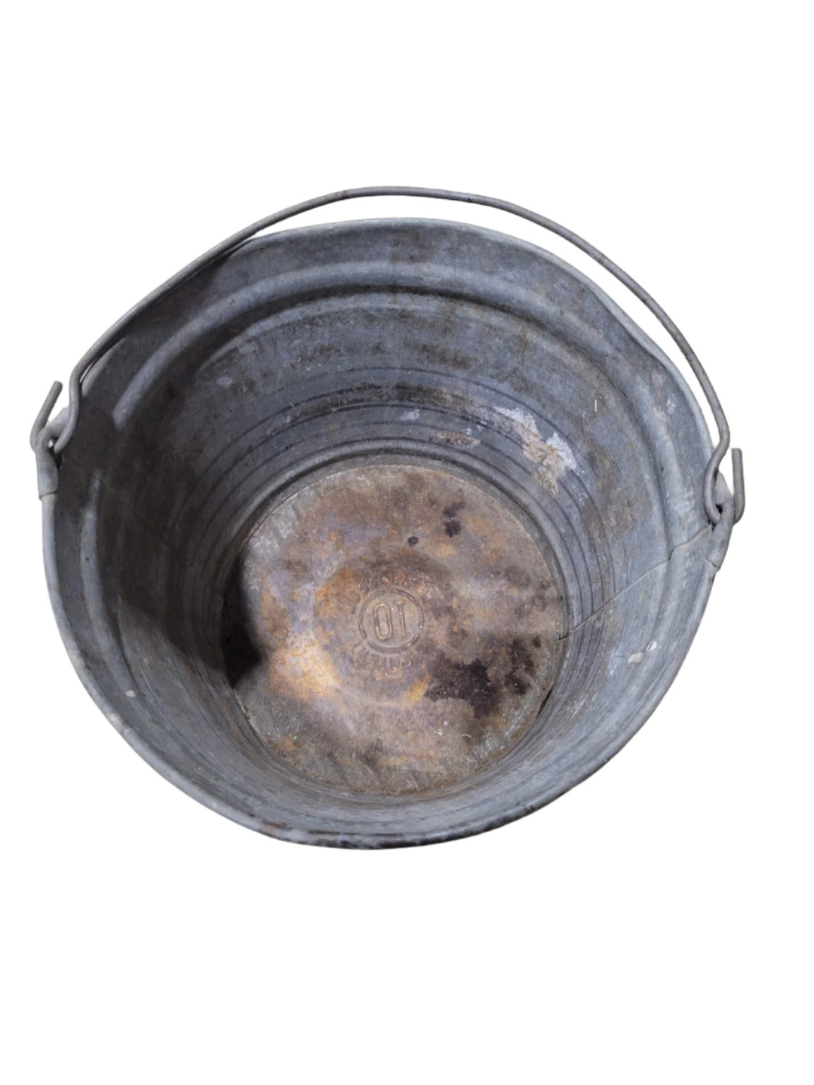 Vintage Galvanized Steel Utility Bucket – 10 Quart Capacity