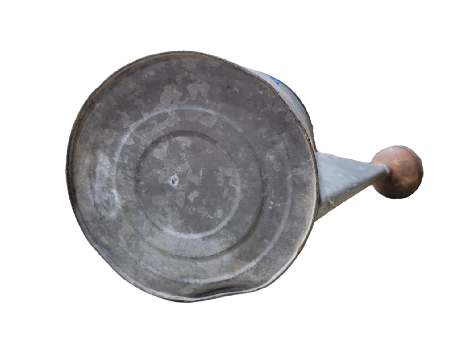 Vintage Galvanized Watering Can with Side Handle and Spout