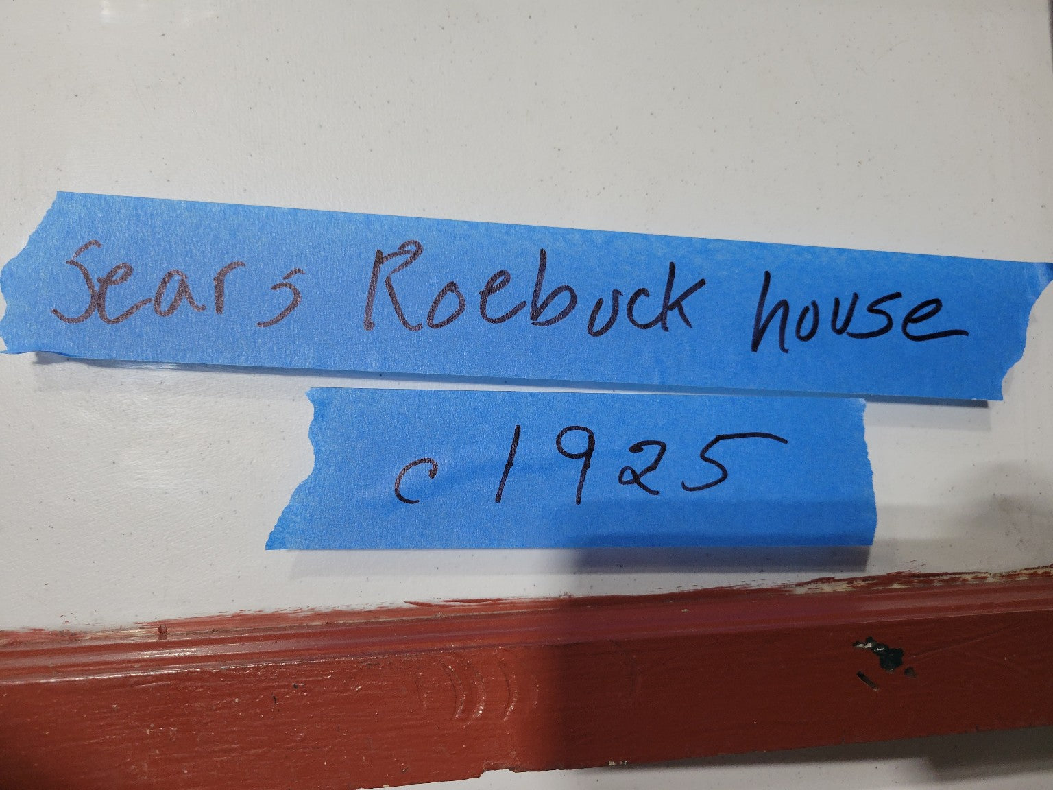 1925 Sears Roebuck House Window Sash with 3-Lite Glass Pane