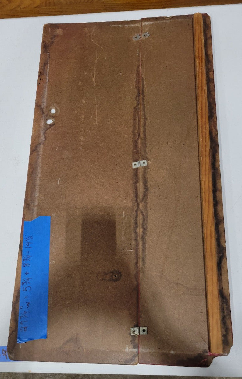 Vintage Dollhouse Facade & Hinged Roof Panel – Painted Wood and Pressboard Set