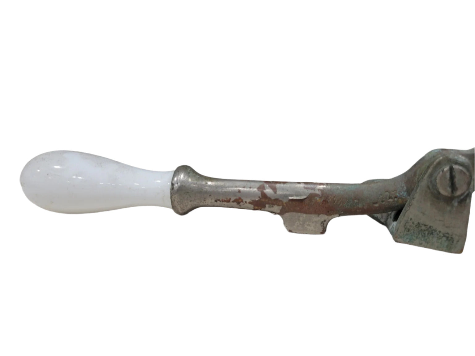Antique Ice Box Door Latch – White Porcelain Handle