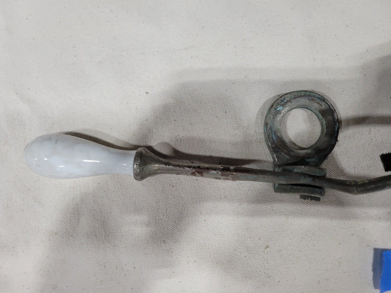 Antique Ice Box Door Latch – White Porcelain Handle