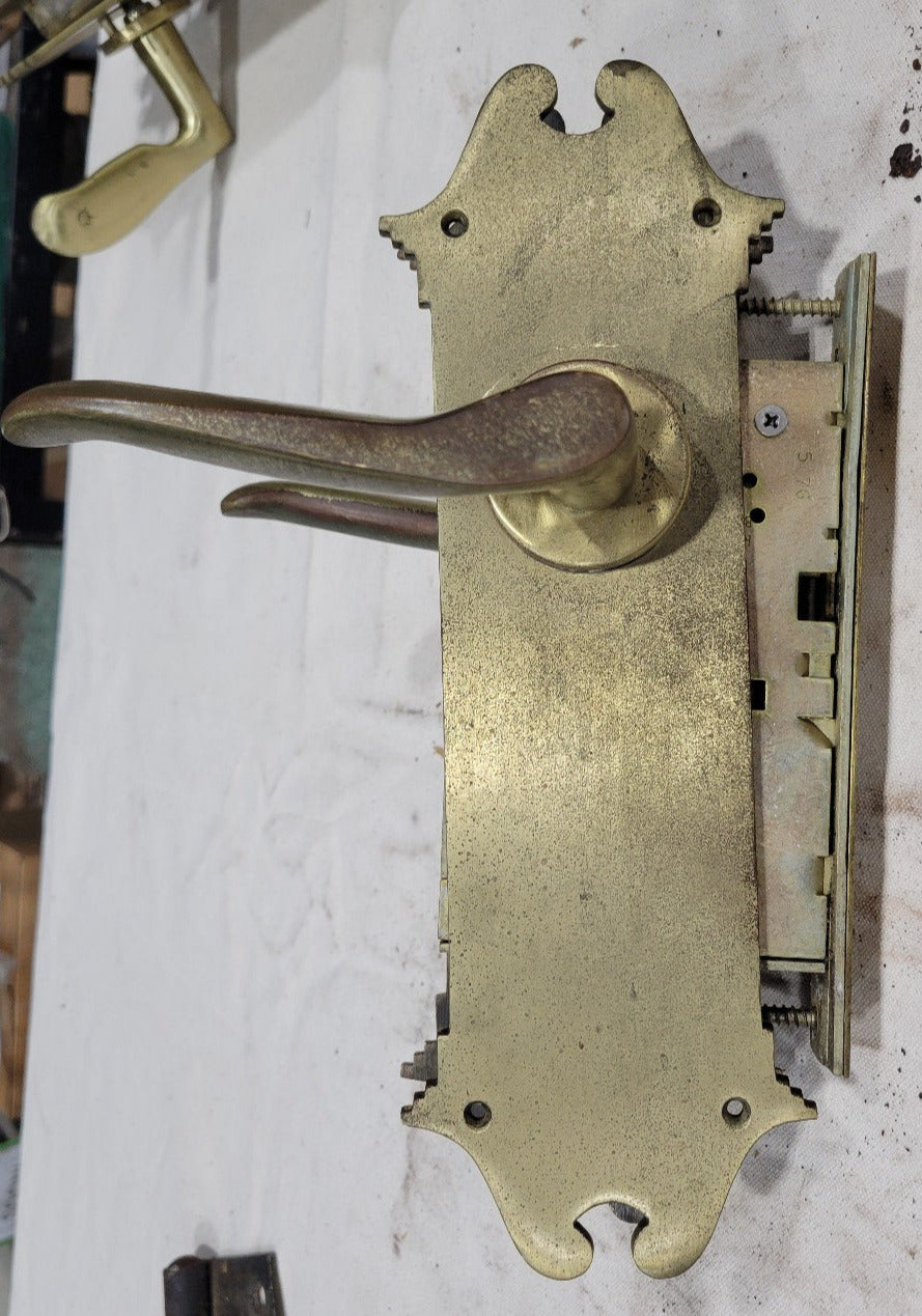 Vintage Brass Commercial Lever Handle Mortise Lockset – General Lock Co. Pontiac, MI