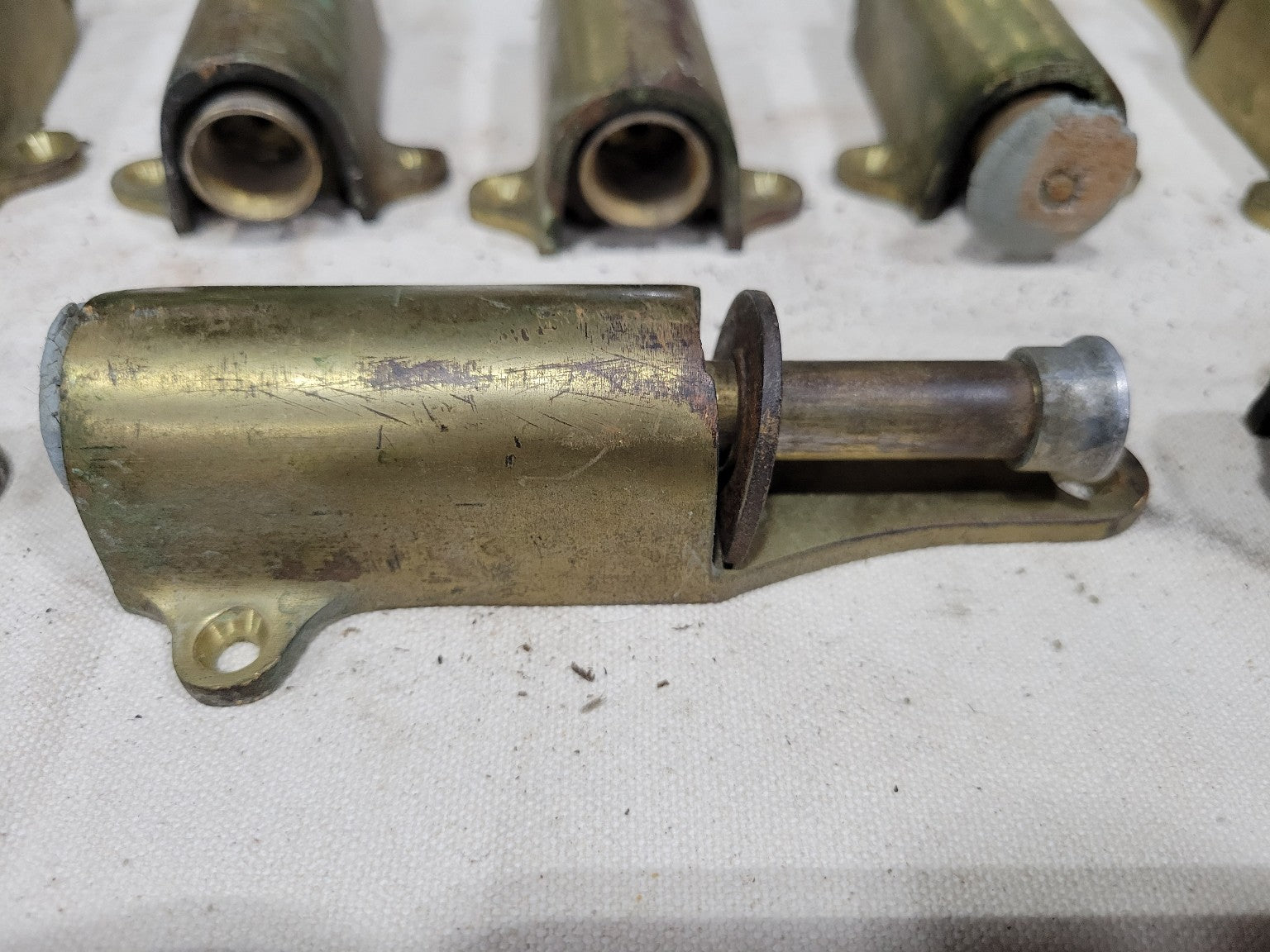 Glynn-Johnson Spring-Loaded Brass Foot Bolts – 5½" H (Price Per Each)