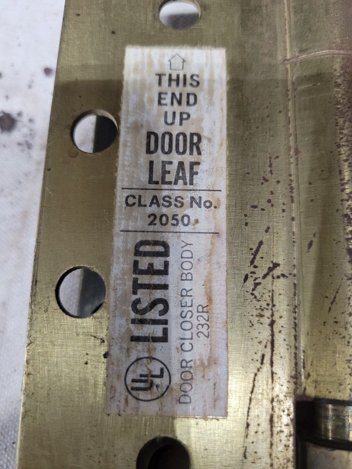 Stanley Brass Spring Hinges – UL Listed Left Handed 4½" (Price Per Each)