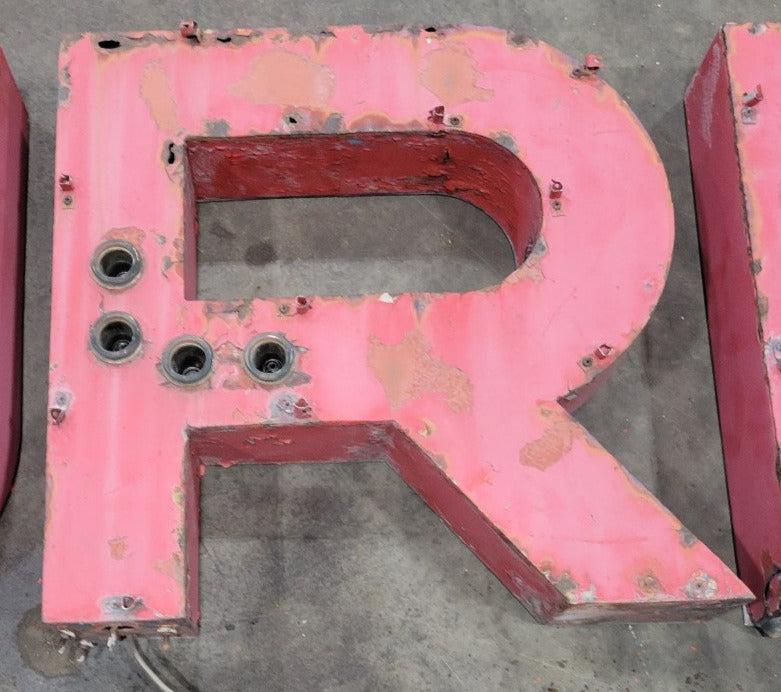 Vintage Red Channel Letters – “FURNITURE” Signage