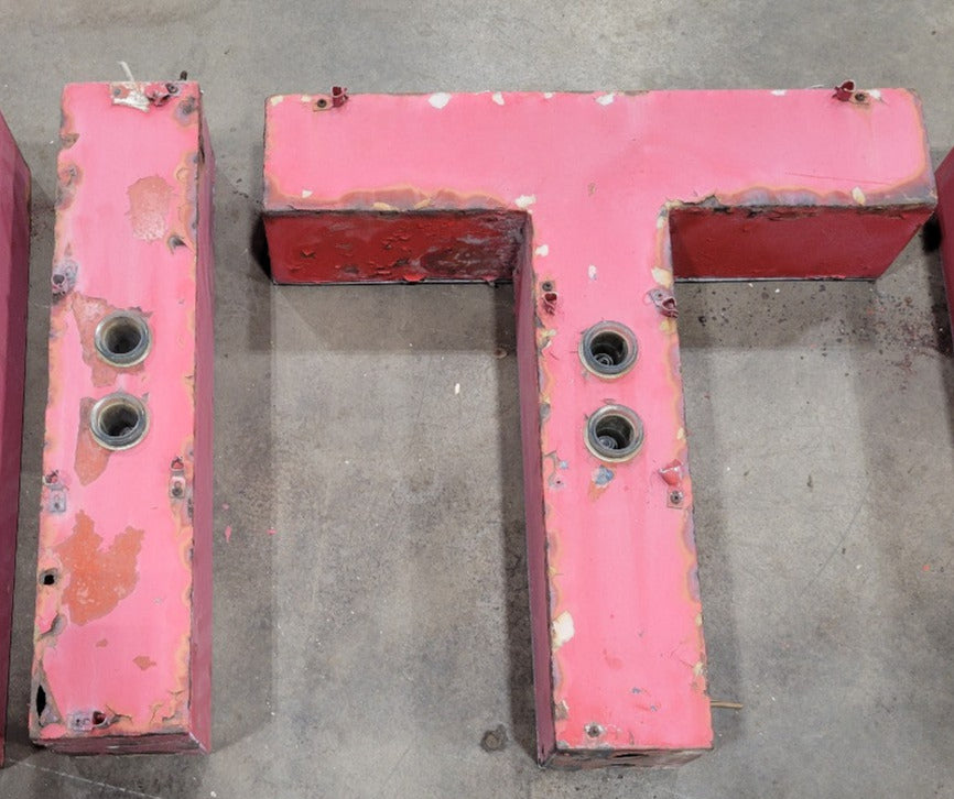Vintage Red Channel Letters – “FURNITURE” Signage