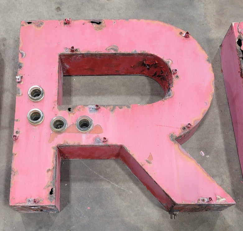 Vintage Red Channel Letters – “FURNITURE” Signage