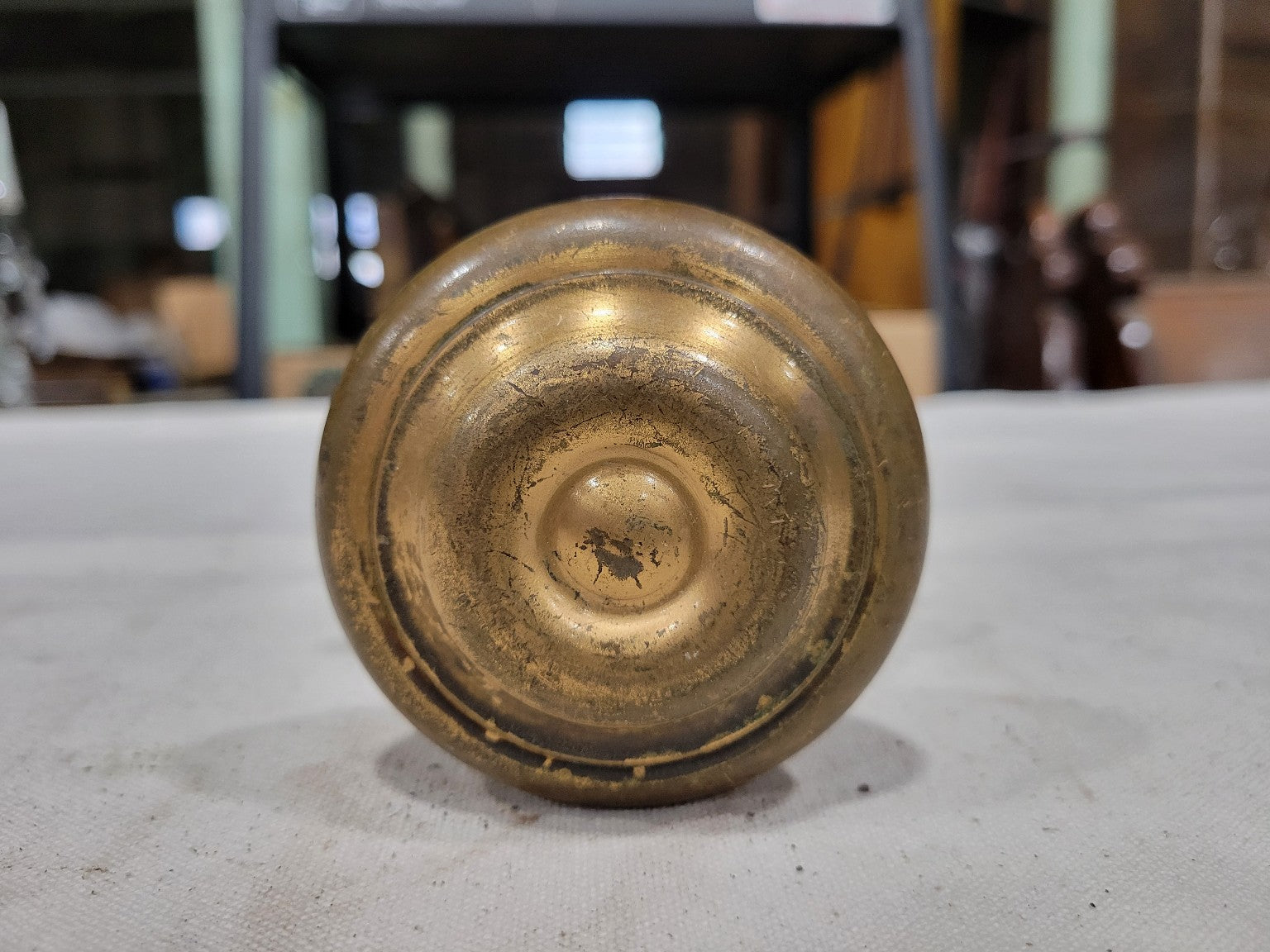 Vintage Heavy Brass Door Knob Set – 3 Ø