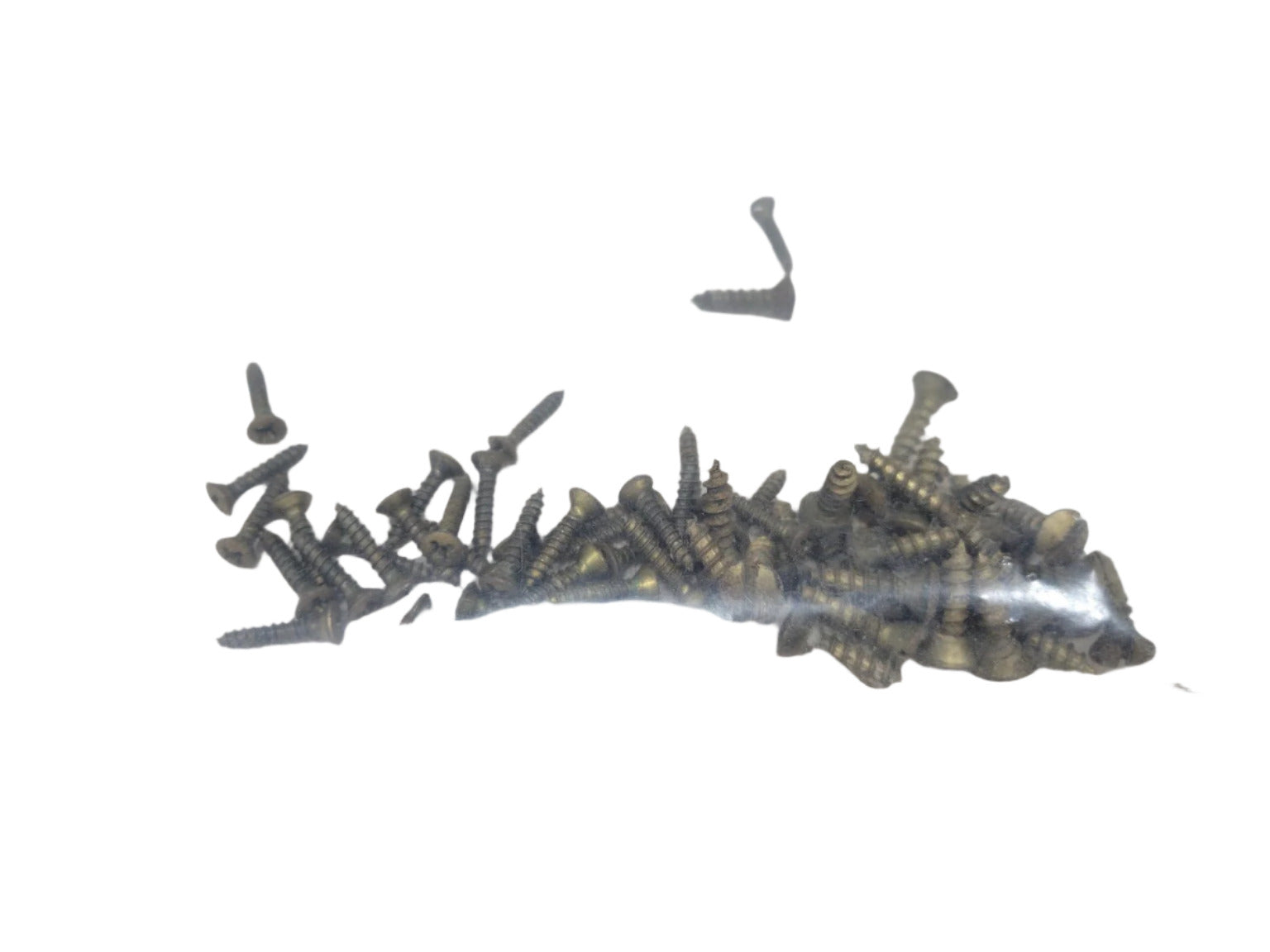 Bag of ¾" Brass Screws – Mixed Head Styles