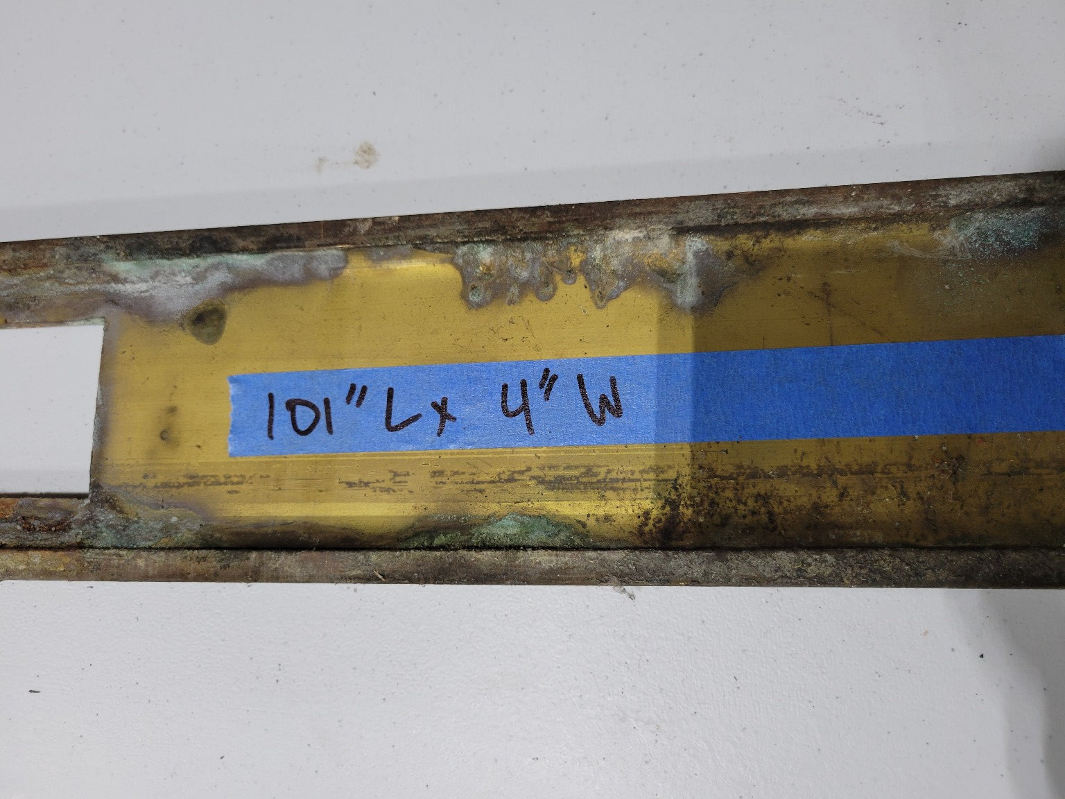 Antique Brass Door Threshold – Patina Finish – 101" Length